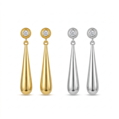 Aretes Largos de Gota