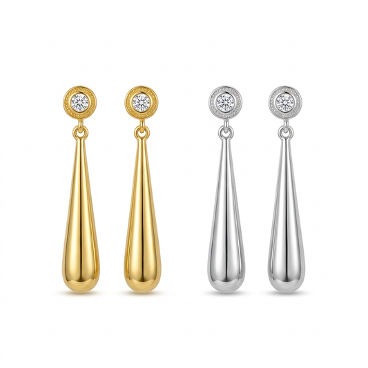 Aretes Largos de Gota
