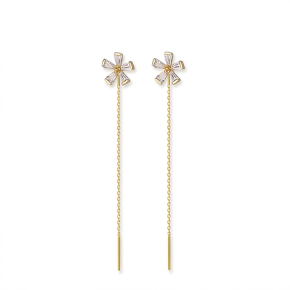 Aretes de Hilo Flor Romántica