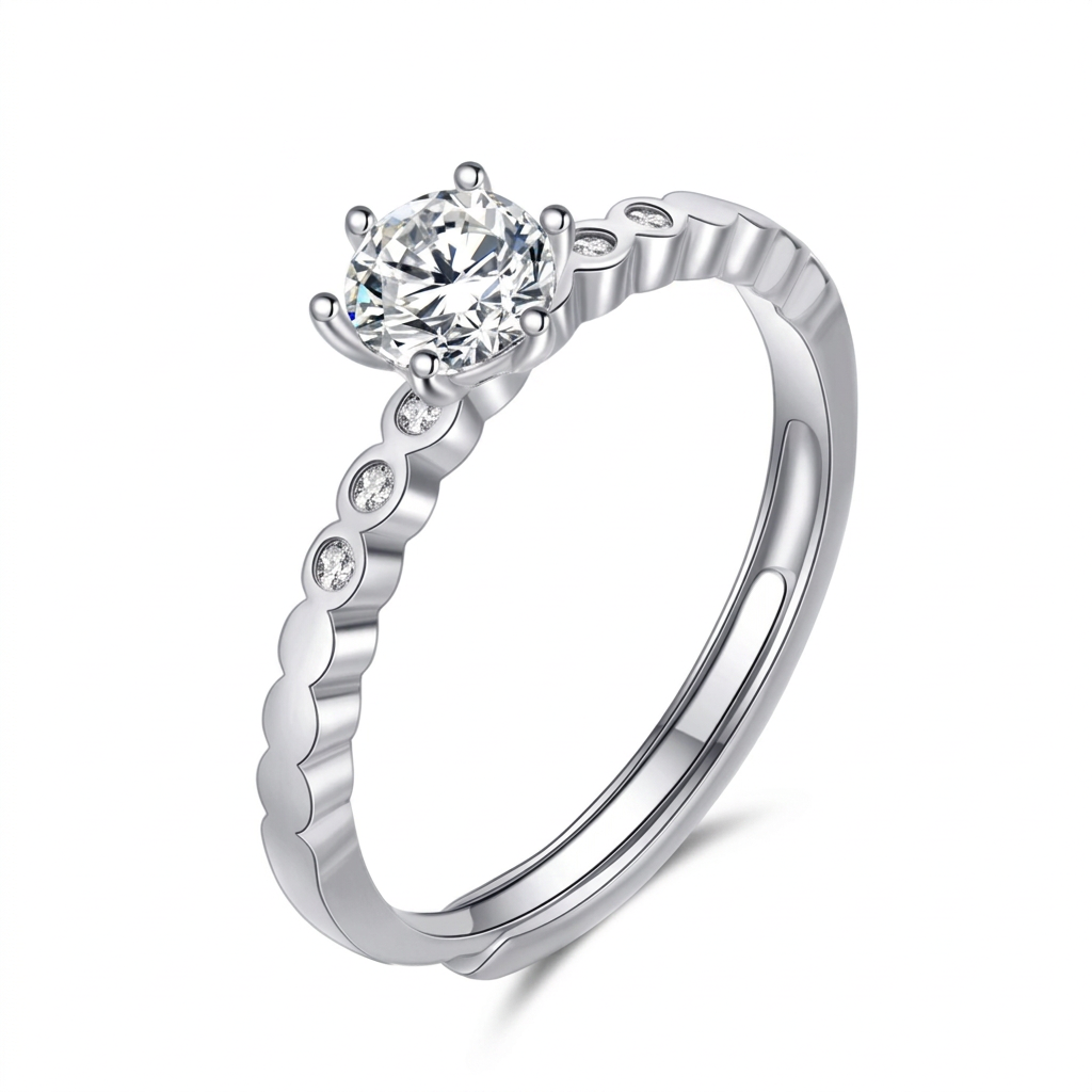Anillo Ajustable con Zirconias