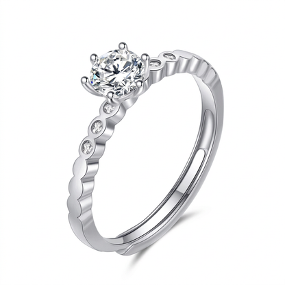 Anillo Ajustable con Zirconias