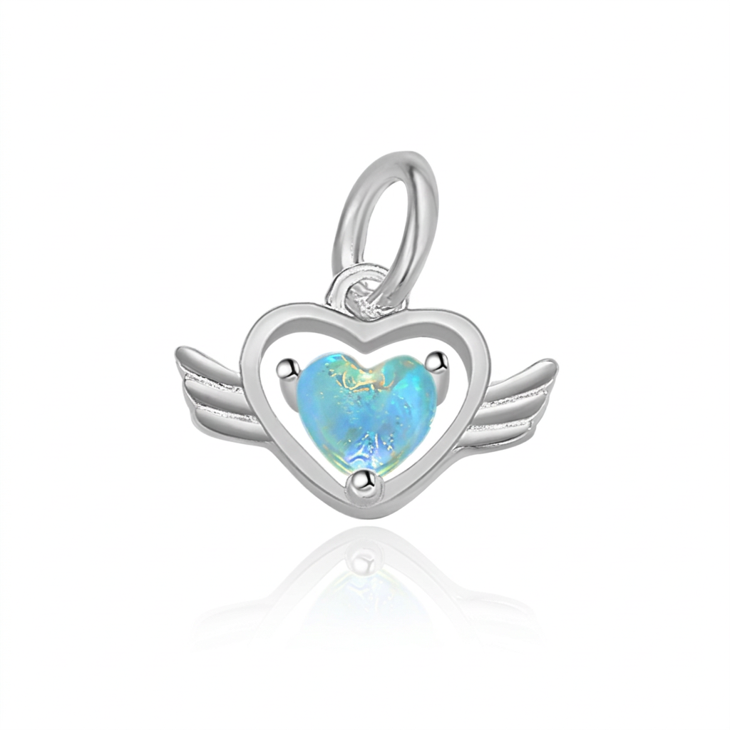 Dije Corazón con Alas de Ángel