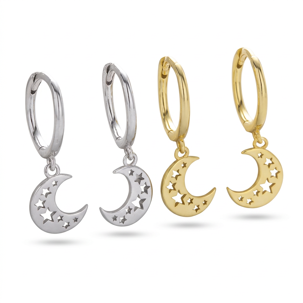 Arracadas Luna y Estrella
