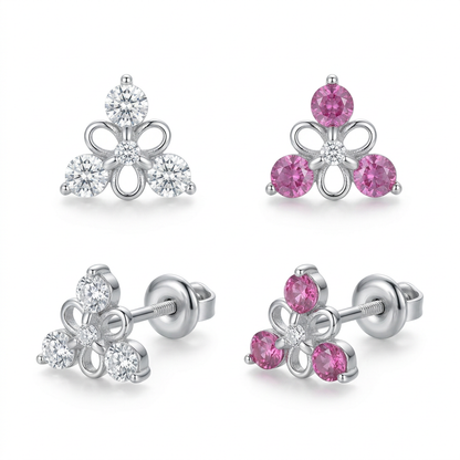 Aretes Triángulo con Zirconias