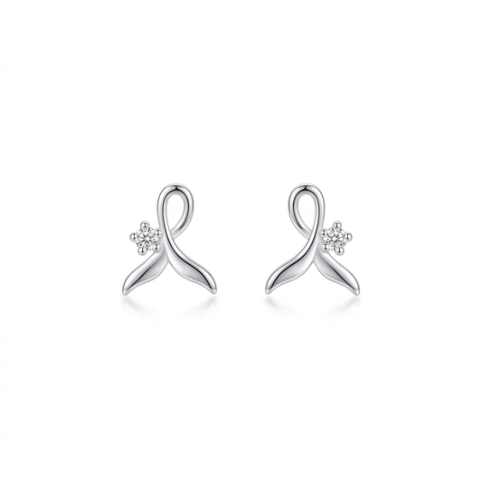 Aretes Cola de Pez con Zirconias