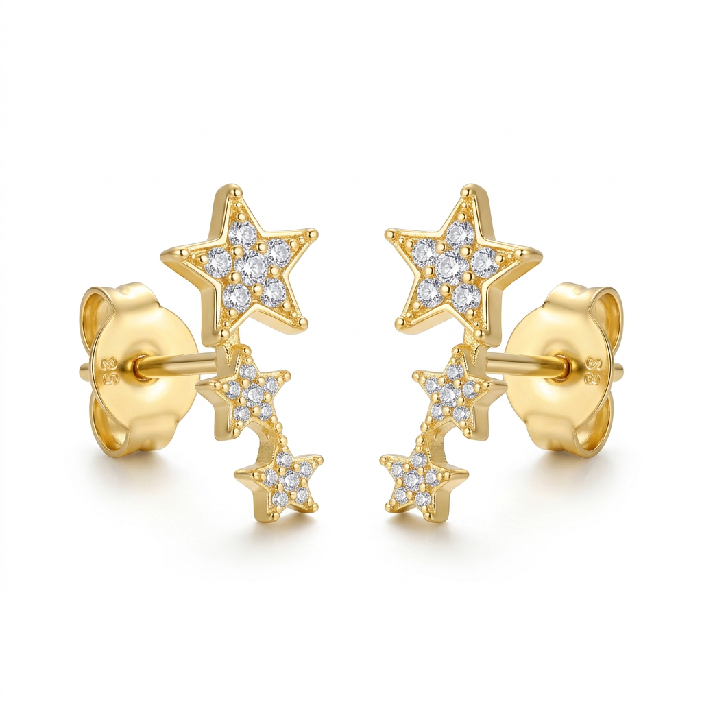 Aretes Estrella con Zirconias