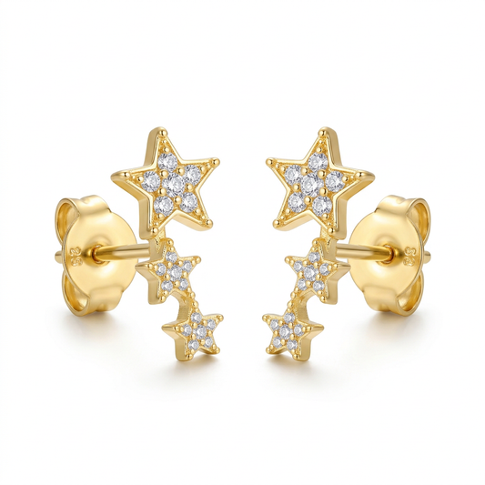 Aretes Estrella con Zirconias