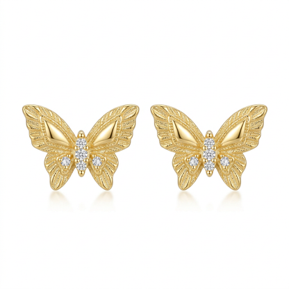 Aretes Mariposa Minimalista con Zirconias