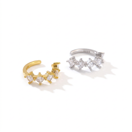 Aretes de Clip Sencillos con Zirconias
