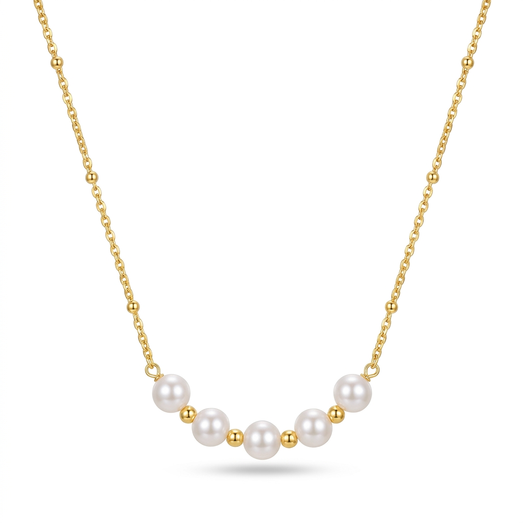 Collar Corto con Perla