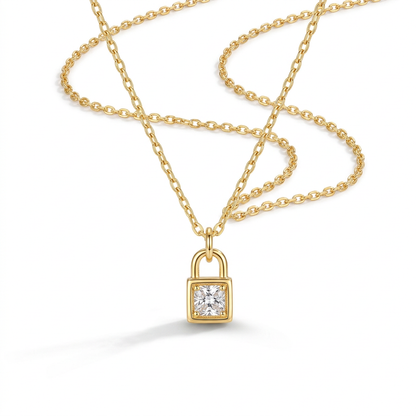 Collar Candado con Zirconias