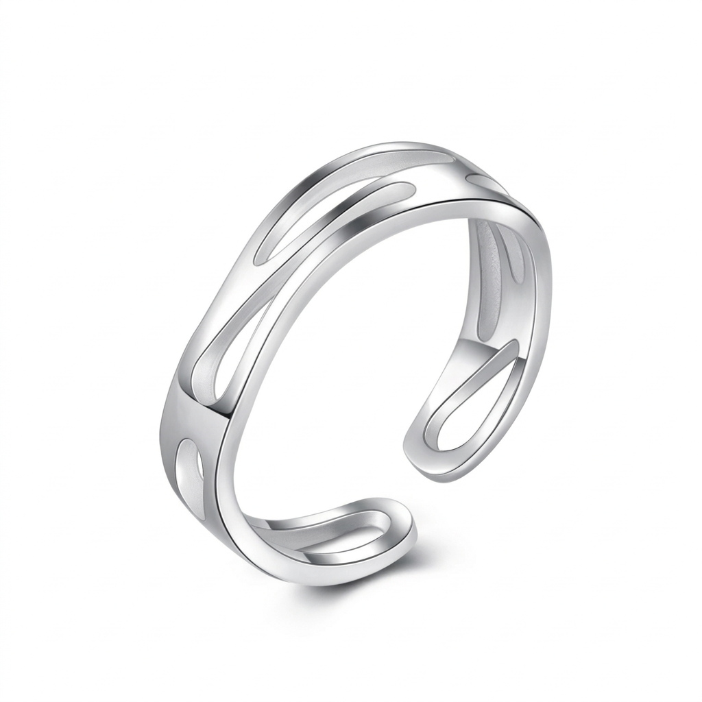Anillo Abierto Geométrico Irregular