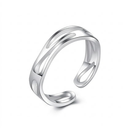 Anillo Abierto Geométrico Irregular