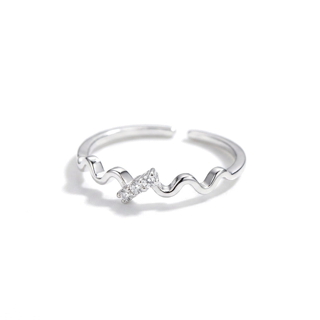 Anillo Curvo con Zirconias