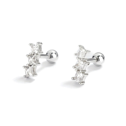 Aretes Bolita con Zirconias