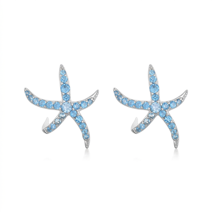 Aretes Estrella de Mar Azul
