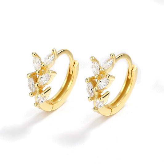 Arracadas Hojas con Zirconias