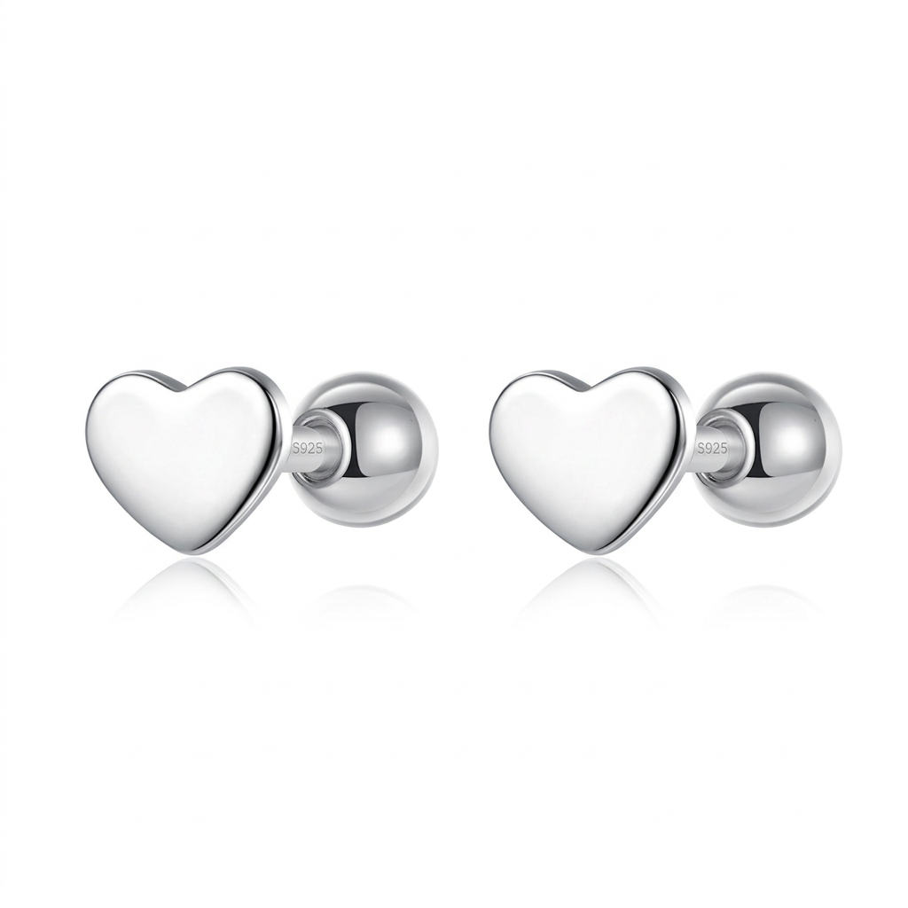 Aretes Corazón de Rosca en Varios Modelos