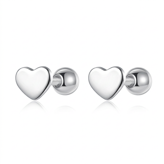 Aretes Corazón de Rosca en Varios Modelos