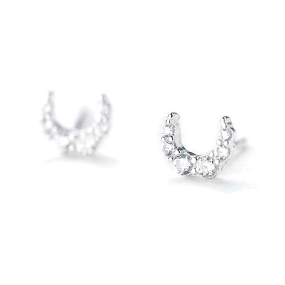 Aretes Mini Luna con Zirconias