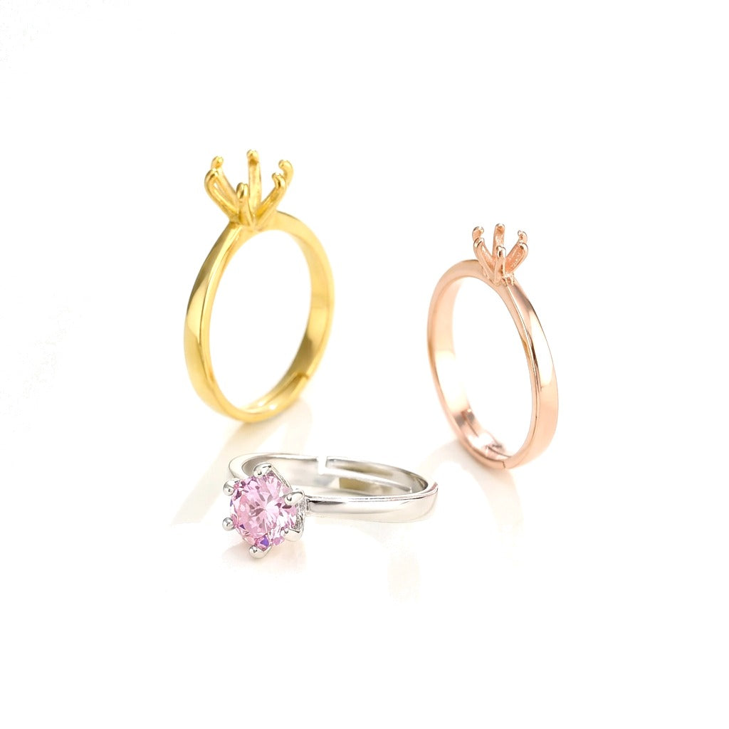 Base de Anillo de Pareja con Seis Garras