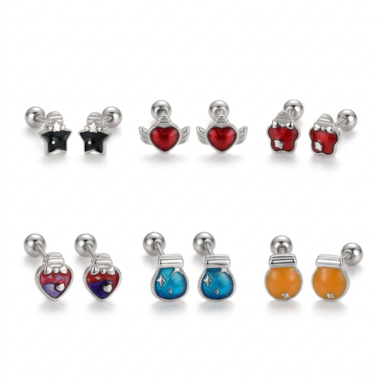 Aretes Largos Botella de los Deseos