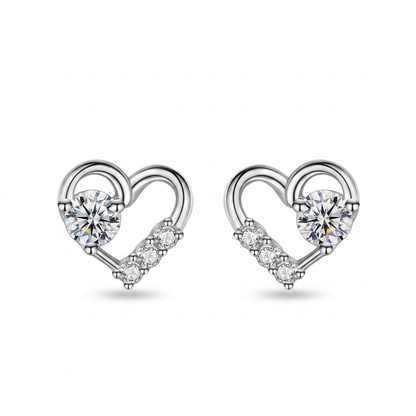 Aretes Corazón con Zirconias