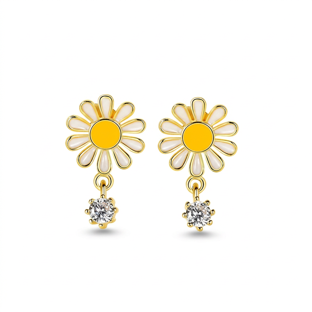 Aretes Margarita con Zirconias