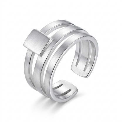 Anillo Abierto Satinado Minimalista