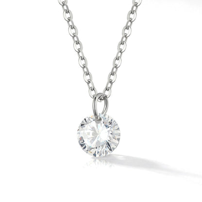 Collar Círculo con Zirconia