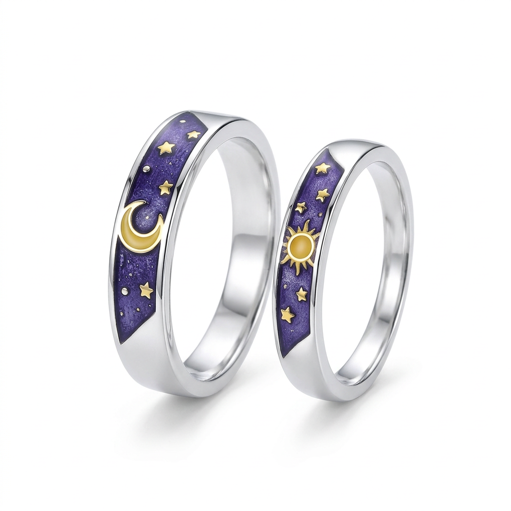 Anillo de Pareja Sol y Luna