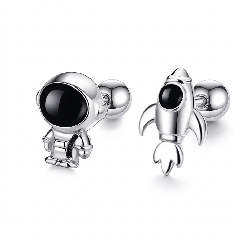 Aretes Astronauta y Cohete