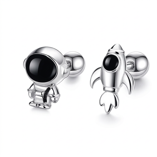 Aretes Astronauta y Cohete
