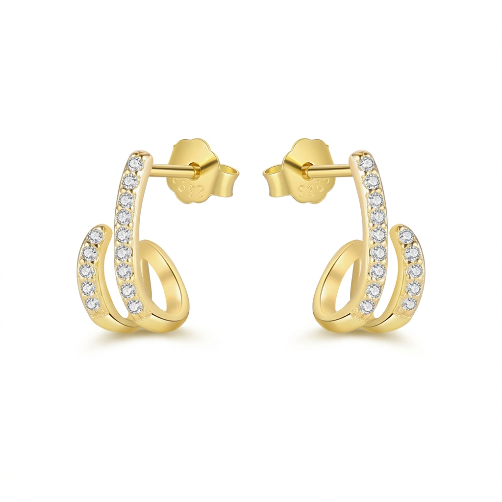 Aretes Círculo Clásico con Zirconias
