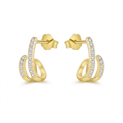 Aretes Círculo Clásico con Zirconias