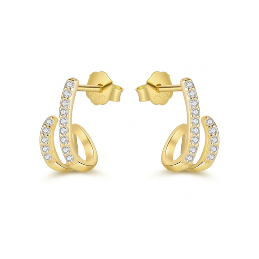 Aretes Círculo Clásico con Zirconias