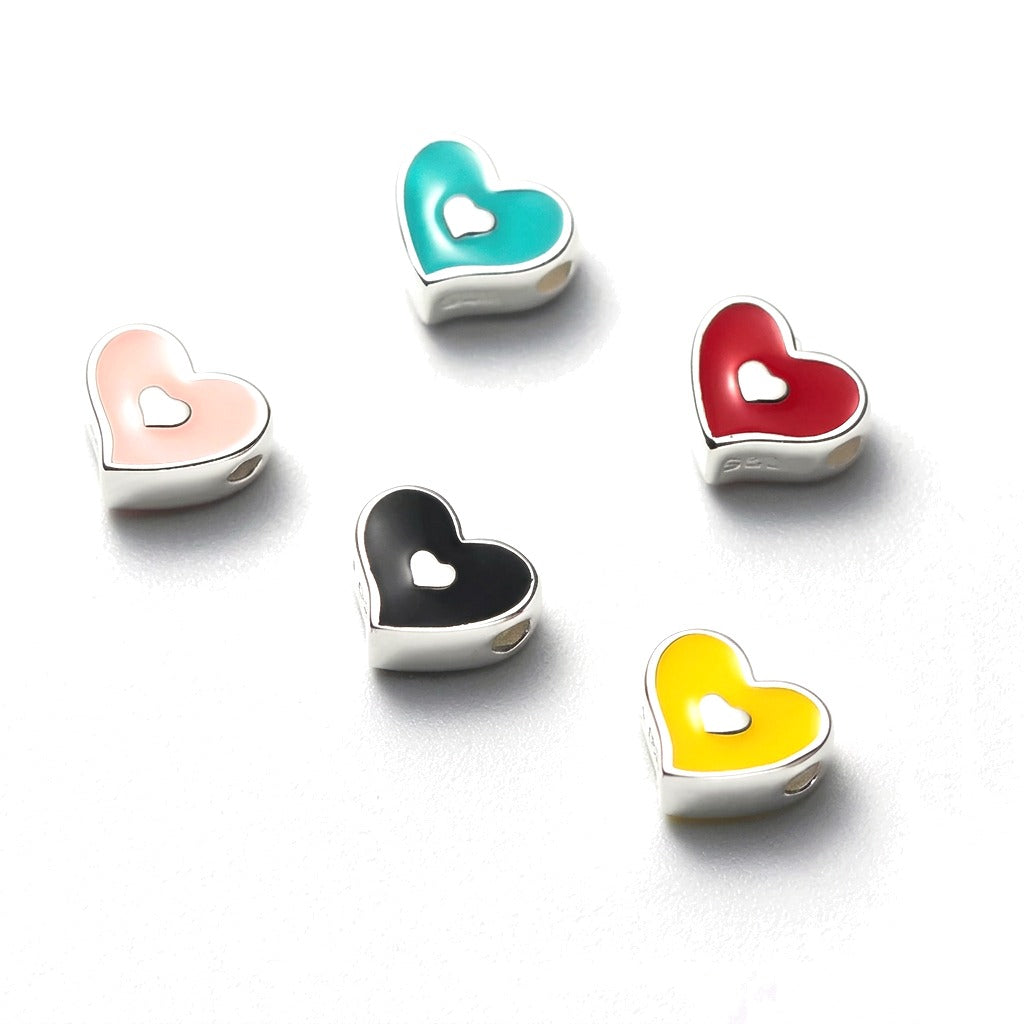 Dije Corazón Amarillo, Rosa, Rojo, Azul o Negro