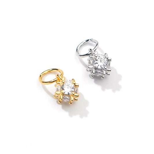Dije Irregular con Zirconia Brillante