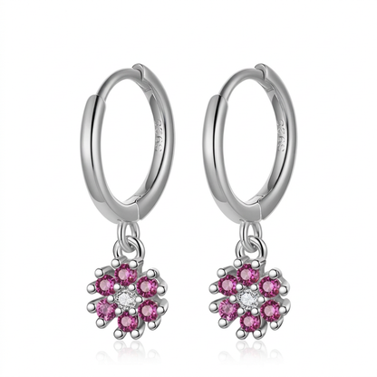 Arracadas Flor con Zirconias