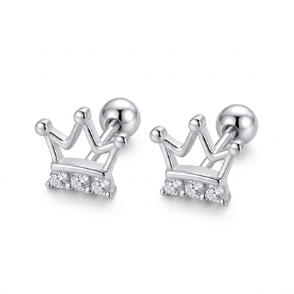 Aretes Corona Calada con Zirconias