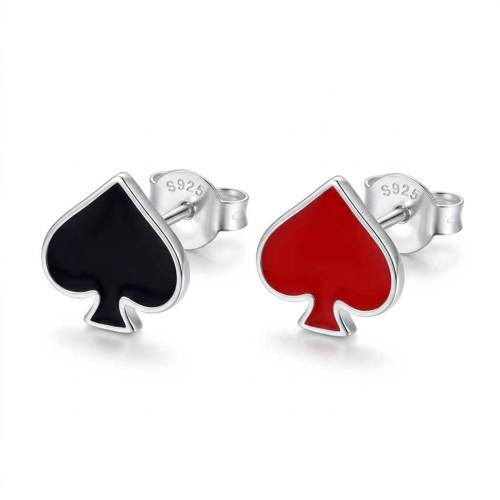 Aretes Corazón Negro o Rojo