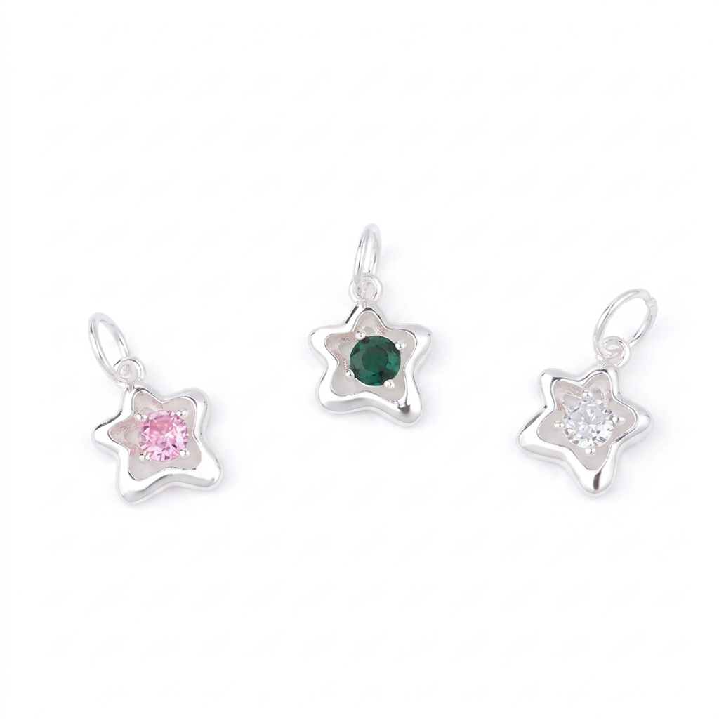Dije Corazón Blanco, Verde o Rosa