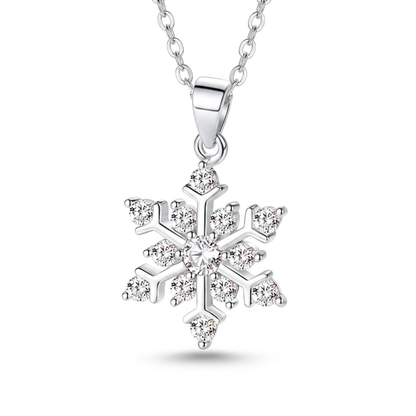 Dije Copo de Nieve Sencillo con Zirconias