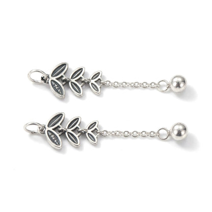 Dije Hojas con Flecos de Cadena