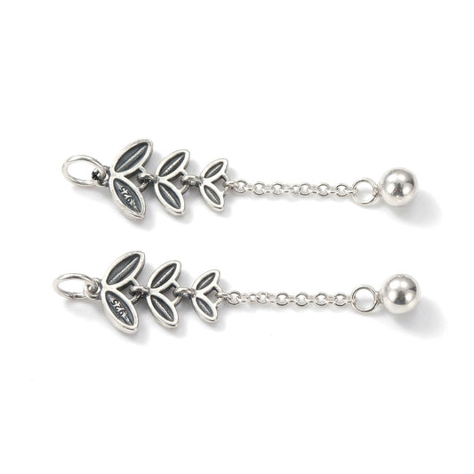 Dije Hojas con Flecos de Cadena