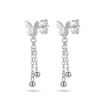 Aretes Mariposa con Borla