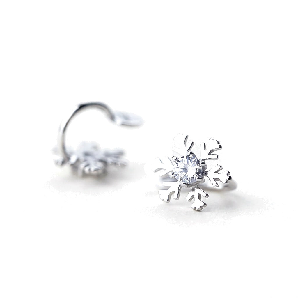 Ear cuff Copo de Nieve con Zirconias