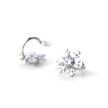 Ear cuff Copo de Nieve con Zirconias