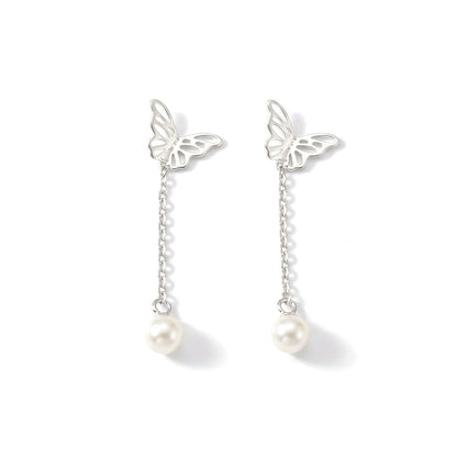 Aretes Mariposa con Perlas