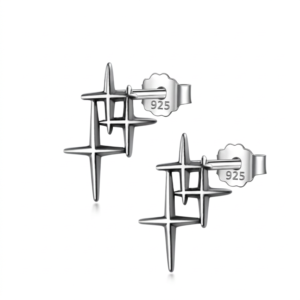 Aretes de Botón Estrella